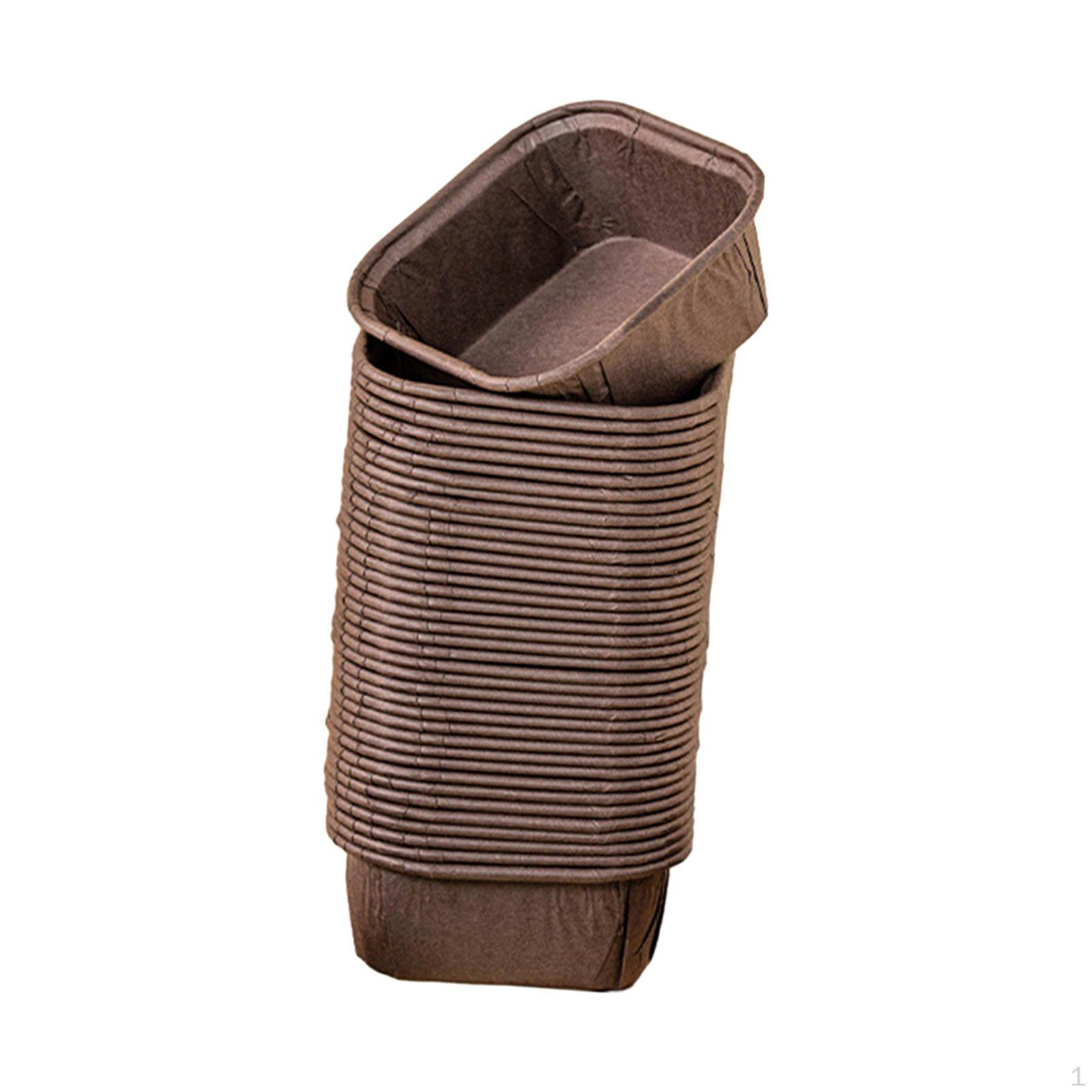 50 шт вкладыши для кексов чашки для выпечки 85x85x35 см квадратная маленькая коробка для упаковки торта без запаха кофейный 747₽