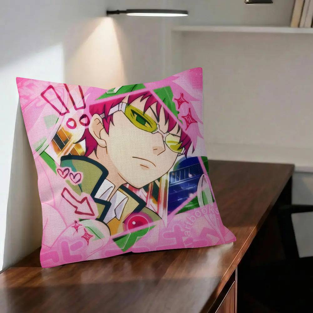 Saiki K Disasterus Life Saiki Kusuo Japanese Anime Pillow Cover Design cushion Cover decor Holiday Decorati