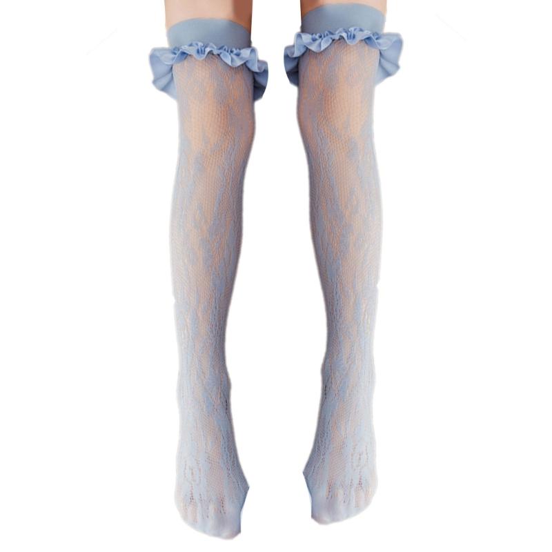 Classical Solid Color Over Knee Length Socks for Kids Soft Nylon Long Tube Socks for Party Outfits and School Event