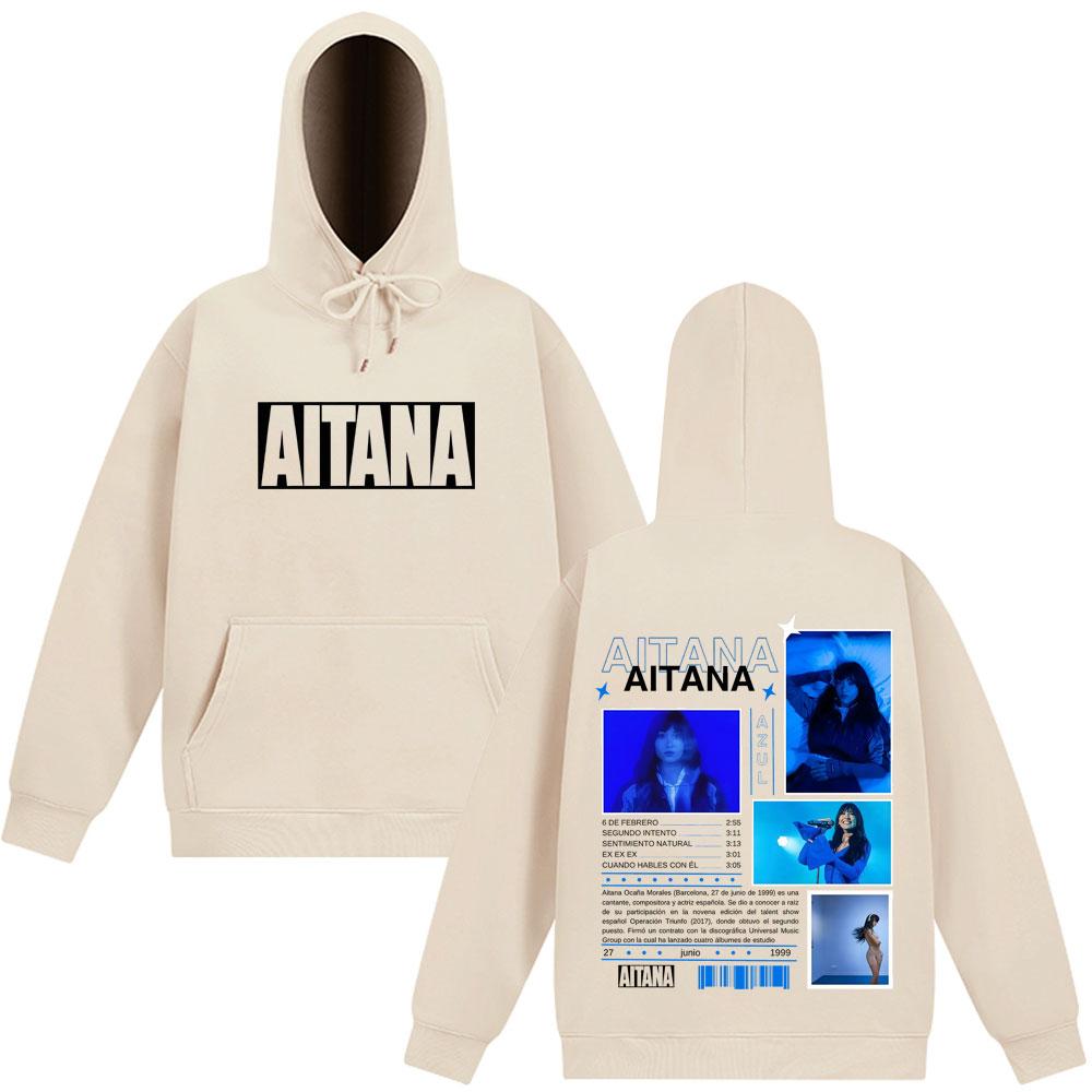 Aitanaa Cuarto Azul Album Vintage Tracksuit Men Women Fashion Long-sleeved Pullover Loose Casual Aesthetic Oversized Sweatshirt