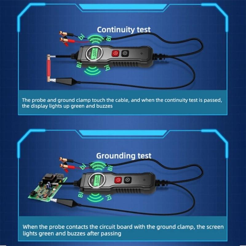 Fast Response Electrical Diagnostic Tool With Voltage And Resistance Testing Up To 2000 Ohms For Car Electrical Systems