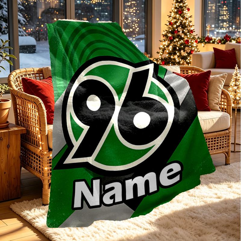 Custom Name Personalized Hannover 96 Football Print Blanket, Home Decor, Bedroom, Sofa, Camping, Couch, Gifts for Birthday ChristmasEnthusiasts