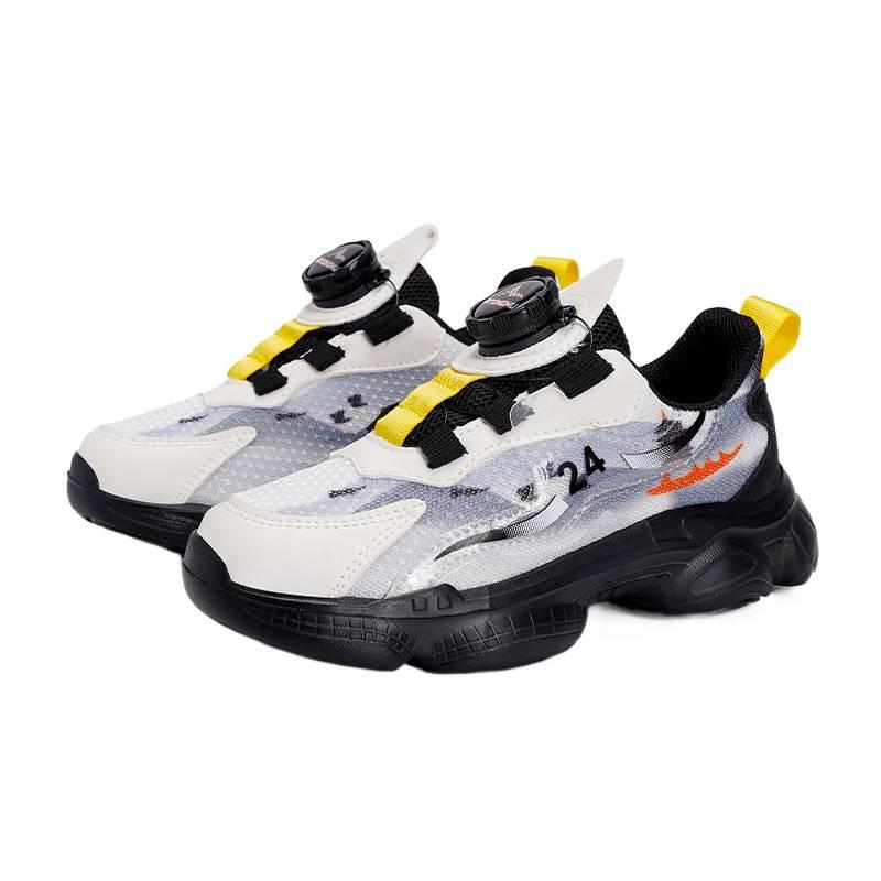 Mesh Breathable Children's Shoes 2025 Spring and Autumn New Boys' Sneakers Girls' Children's Button Sneakers