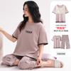 Pure cotton pajamas women's summer short-sleeved shorts 1011 new super fire with chest pad casual loungewear beautiful pajamas