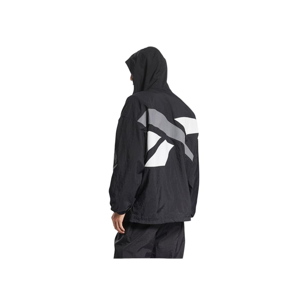 Reebok Classics Brand-Proud Logo Print Hooded Zip Jacket Unisex jackets Black HE9610