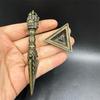 Tibetan Nepalese Brass Three Sided Phurba Ritual Vajra Sacred Home Altar Ornament Table Decor For Spiritual Seekers