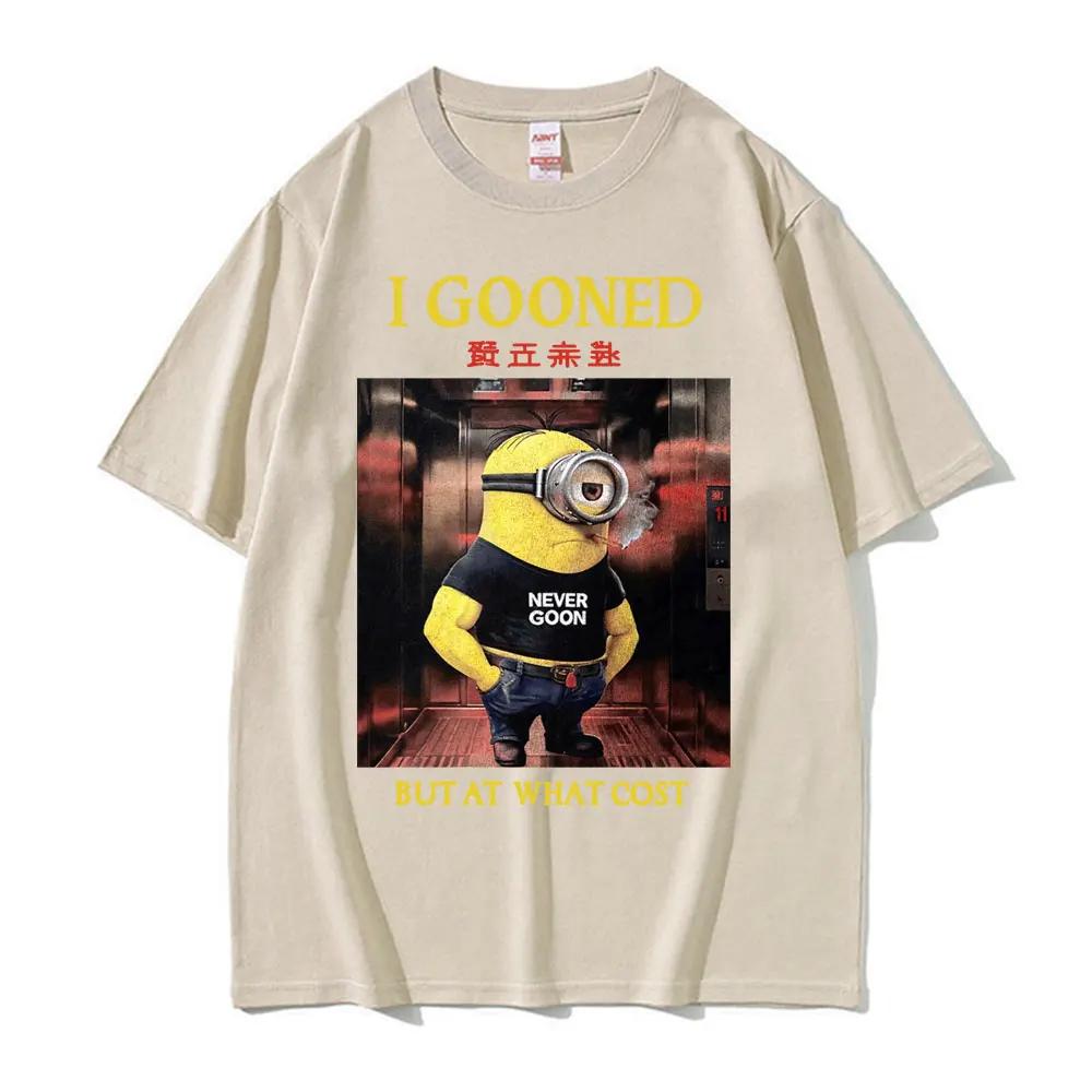 I Gooned But At What Cost Funny Meme Fashion T-shirts Casual Short Sleeve T-shirt Men Women Summer Japanese Streetwear T Shirt