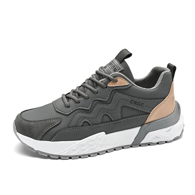 

Forrest Gump men s shoes autumn and winter tide brand high-end versatile sports shoes 2024 new casual leather surface little white dad trendy shoes 39 серый