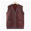 Seniors Vest Grandma Vest Sweater Knitted Cardigan Clothes Autumn Winter Jacket