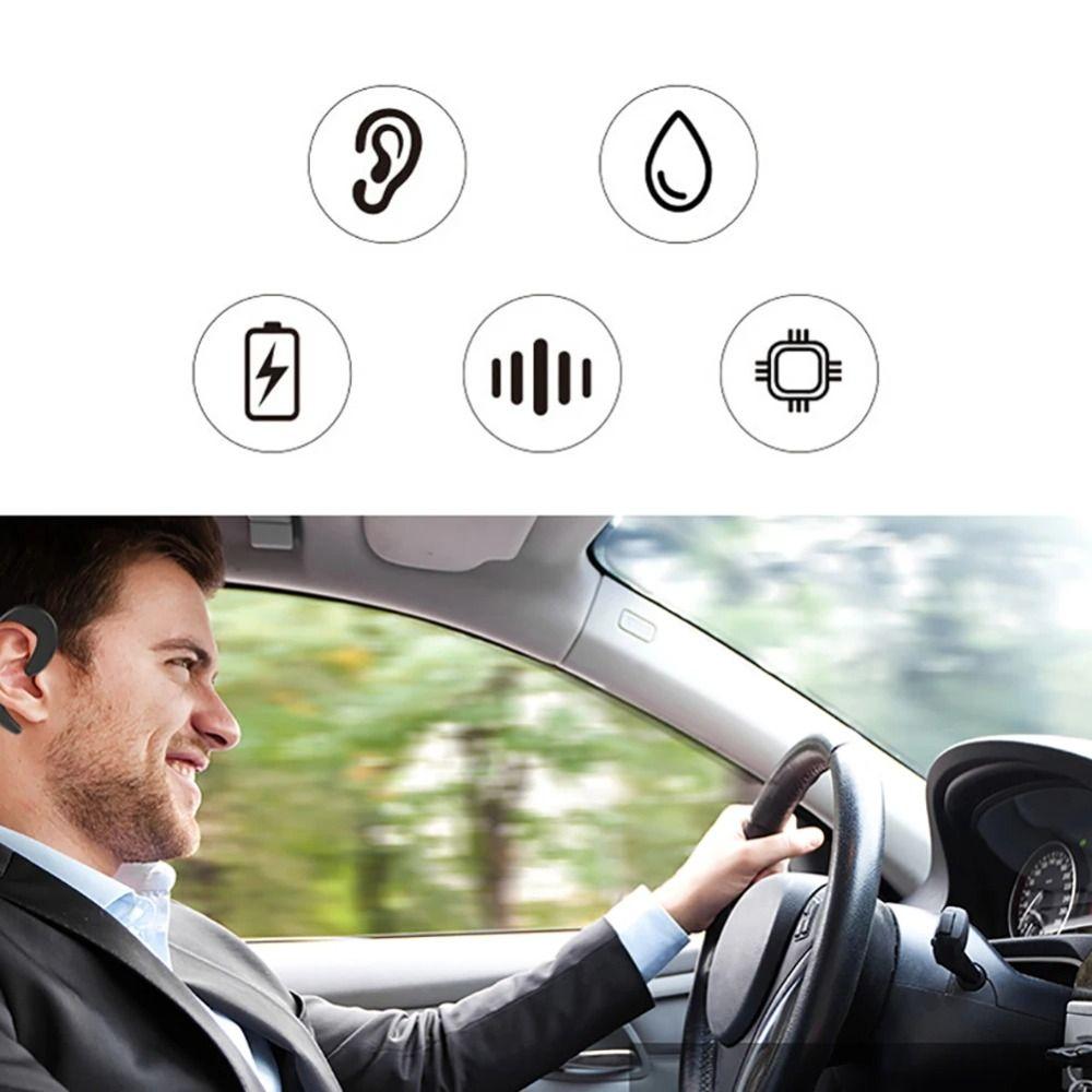 3D Stereo Kabelloser Bluetooth-Kopfhörer Einfarbiger Kabelloser Ohrbügel Sport-Headset Autofahrer