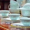 Aowei Jingdezhen Shadow Blue Linglong Porcelain Dinnerware Set