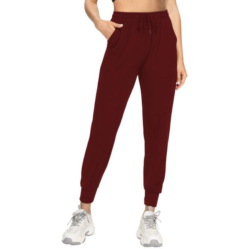 Women's High Waist Loose Yoga Pants - Spring/Summer Casual Cuffed Sportswear