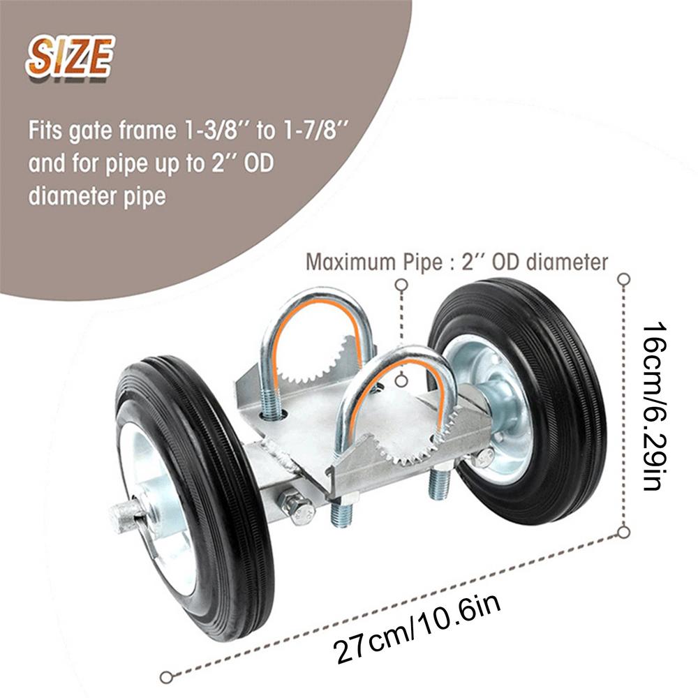 

Gate Rollers 600 Lb Capacity Rubber Sliding Gate Wheel High Load Capacity Plate Caster Heavy Duty Hardware Accessories For Farm