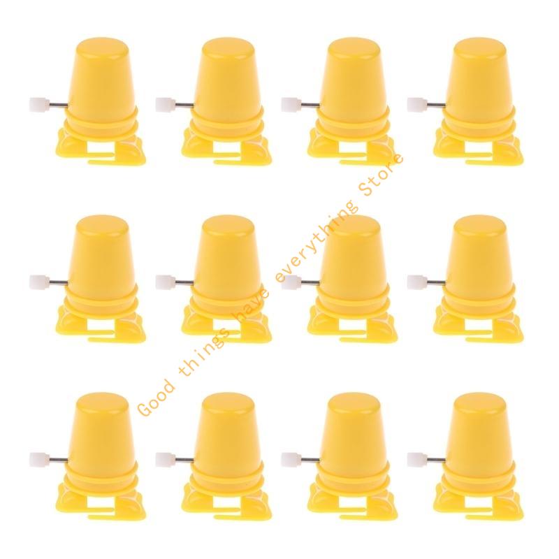 Set of 12 Small Wind up Robot Plastic Simple Operations Wind up Robot for Kids' Learning and Adults' Collection 55KF