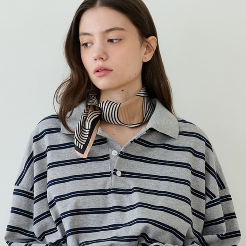 healiote HEAL LINK SILK SCARF_BEIGE