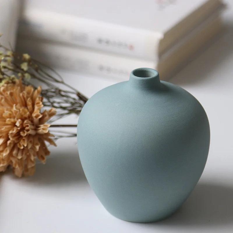 Morandi Vase Dry Flower Arranger Living Room TV Cabinet Table Decoration Ceramic Soft Decoration