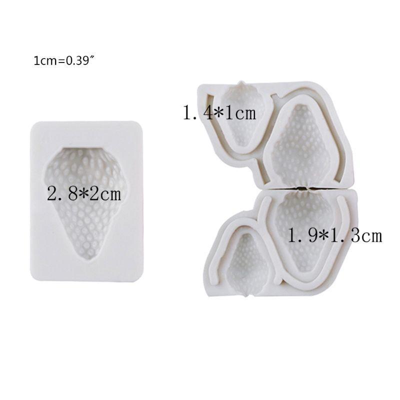 3 Pcs/Set Strawberry Fruit Silicone Mold Fondant Chocolate Candy Clay Mould Cake Decorating Tools Baking Accessory top sale