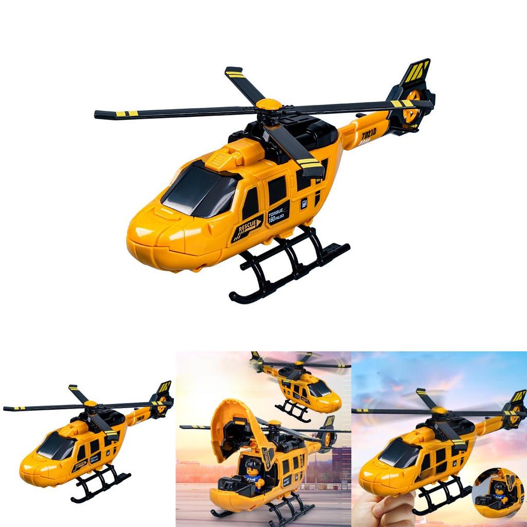 Rescue Helicopter Toy With Inertial Blades For Kids Pretend Play And Gift Use
