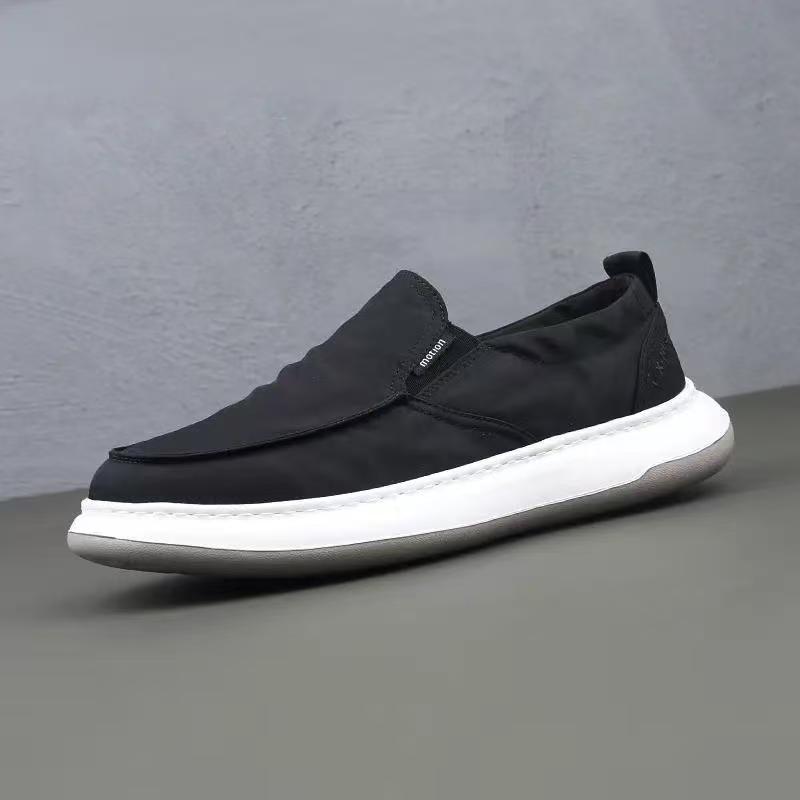 Men's shoes are breathable and comfortable in summer, deodorant canvas shoes, men's one-pedal cloth shoes, versatile thick-soled lazy casual board sh