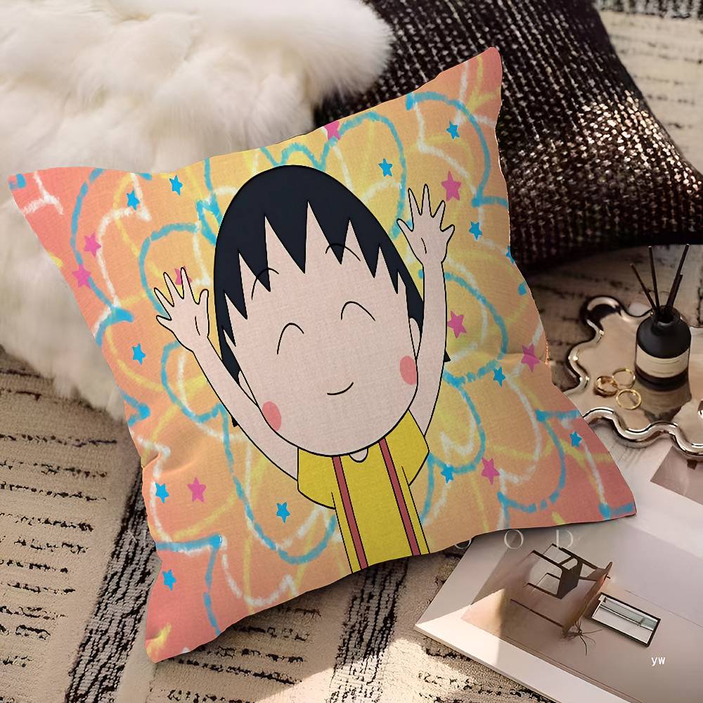 CChibi Maruko Chan Cushion Cover Decorative Pillow Sofa Home Decor case pillow cases