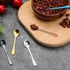 5 Pcs Tiny Spoon Small Stainless Steel Spoons for Salt Seasoning Sugar Desserts Honey, Sauce Serving Spoon, Cute Little Condiment Scoop for Cake