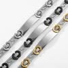 Cuban Chain, Glossy Military Brand Round Chain, Trendy Men's Imperial Chain, Titanium Steel Bracelet