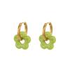 Stainless Steel Flower Hoop Earrings Colorful Ear Buckle Aesthetic Ear Cuffs  Accessories