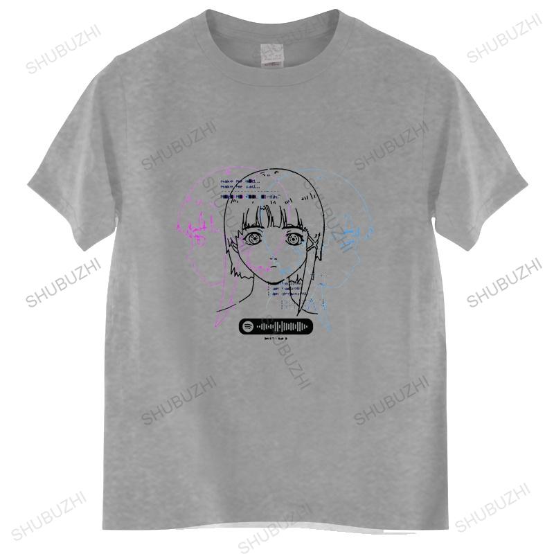 

Футболка ASCII Serial Experiments Lain, мужская футболка Glitch Iwakura Manga Weeb Girl Sci Fi Harajuku, футболка с круглым вырезом и коротким рукавом S