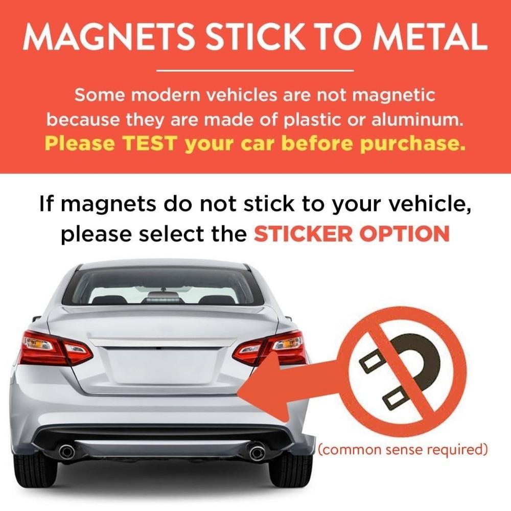 Waterproof PVC Student Driver Magnet Reusable Vehicle Safety Warning For Teen Drivers