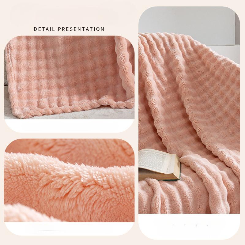 Thickened Flannel Blanket Air Conditioner Sofa Cover Blanket Leisure Coral Fleece Blanket