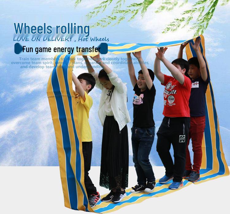 Rolling Wheels Team Building Game for Kindergarten: Outdoor Parent-Child Fun, Sports Meet, and Physical Intelligence Play Equipment.