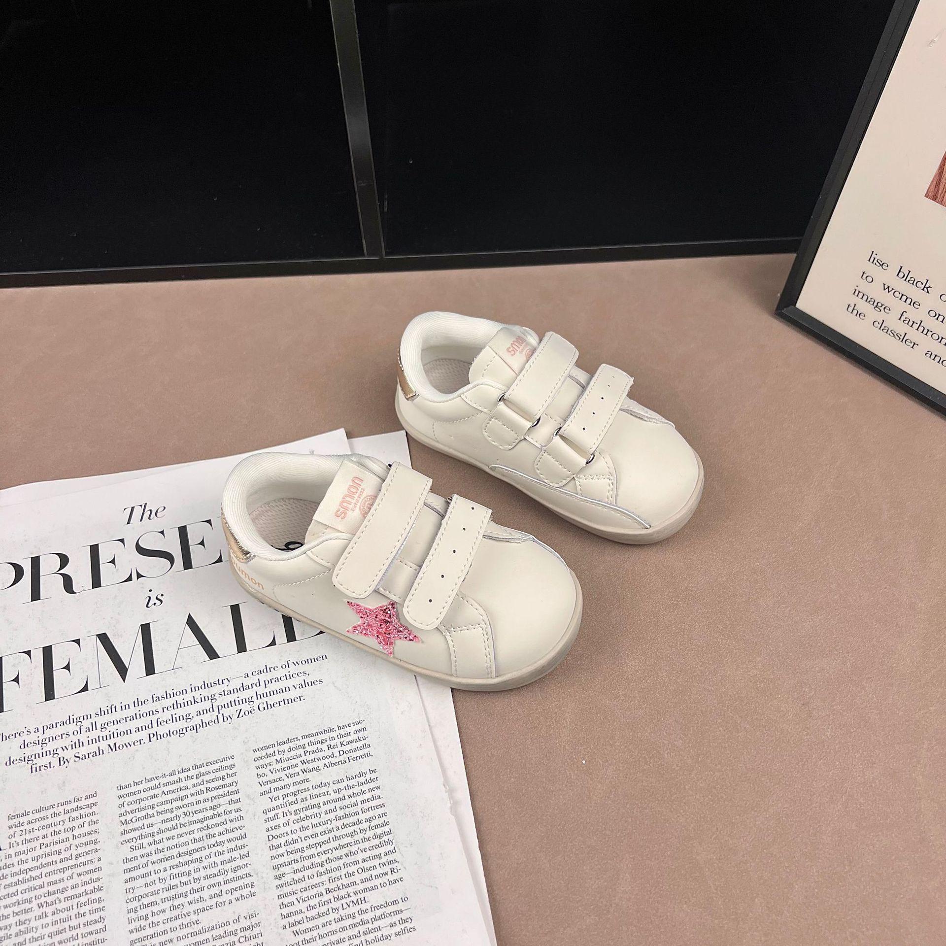 

Unisex Children s Star Board Shoes - Spring/Autumn 2026 - Versatile, Fashionable Casual Sneakers for Kids in White 24 (Insole 15.5cm) рожевий/бежевий
