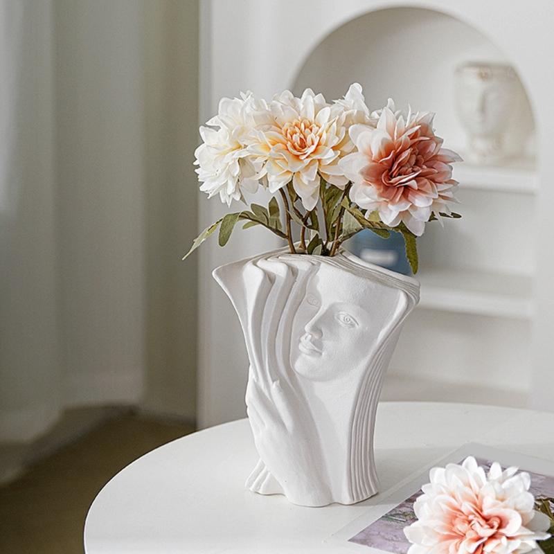 Creative Unique Flower Holders and Pen Pots with Face Book Sturdy Silicone Resin Mould for Craft Lovers Daily Use