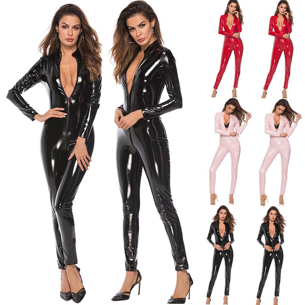 Women Lingerie Plus Size Leather Sexy Bodysuit Siamese Sexy Underwear Sleepwear