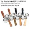 11mm Stainless Steel Double Mouth Portafilter for Breville Sage871/871/878/881 Bottomless Coffee Filter Handle Modification Tool