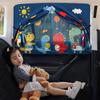 Children's Magnetic Sun Shade Curtains - Double Layer Mesh for Car Windows, Heat Insulation, Light Blocking, Cartoon Design