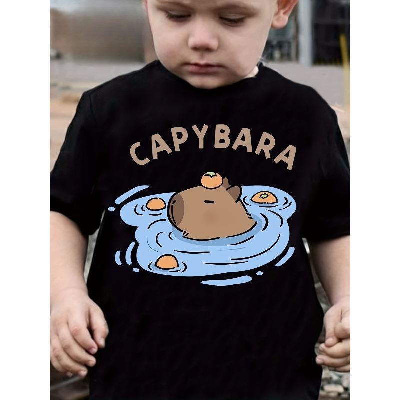 European sizes Boys' Fashion T-shirt, feature cute cartoon Prints, Soft and Breathable, Suitable for Summer Outdoor activities