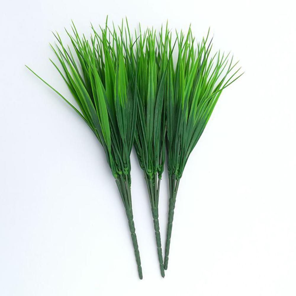 Decorative wreaths 5PCS Artificial Grass Plant Decorative Bendable Fake