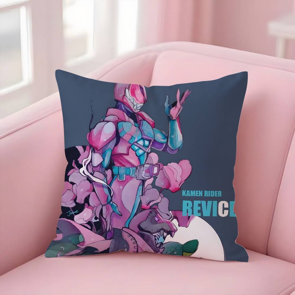 Hot-blooded Anime K-Kamen RiderS Pillow Case Soft Plush Fabric Double Sided Print Decorative Home Living Room Gift Cushion Cover
