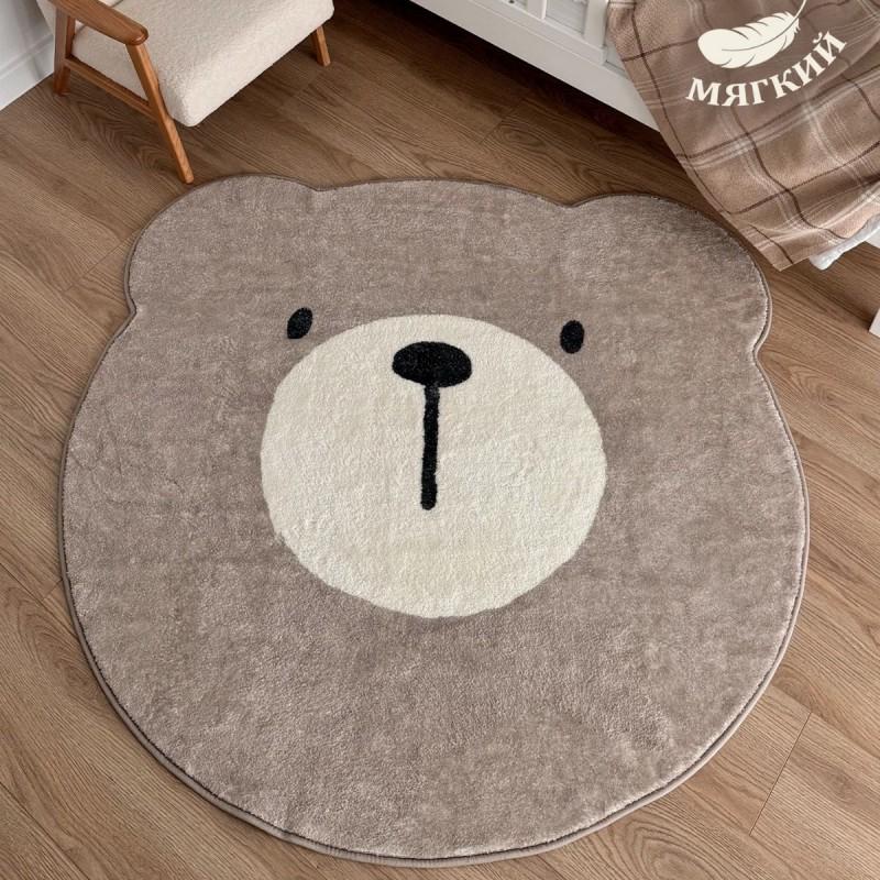 Round Faux Wool Floral Area Rug Living Room Sofa Coffee Table Bedroom Bedside Chair Basket Decor