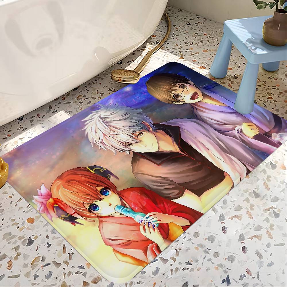GINTAMA ANIME Bathroom Mat Anti-slip Absorb Water Long Strip Cushion Bedroon Mat Hotel Decor Mat