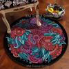 Round Circle Mandala Area Rug Carpet Bedroom Living Room Floor Doormats Decorative Chair Cushions Mat Floral Alfombra Home Decor