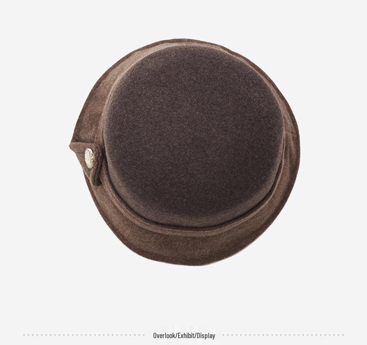 Damen Herbst/Winter Wollfilzhut - Trendig, Warm, Kuppel Eimer/Fedora Stil