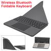 2-in-1 Kabellose Bluetooth 5.0 Faltbare Tastatur Abnehmbarer Lederständer Touch Tragbare Tastatur für Tablet/Telefon/PC Touch