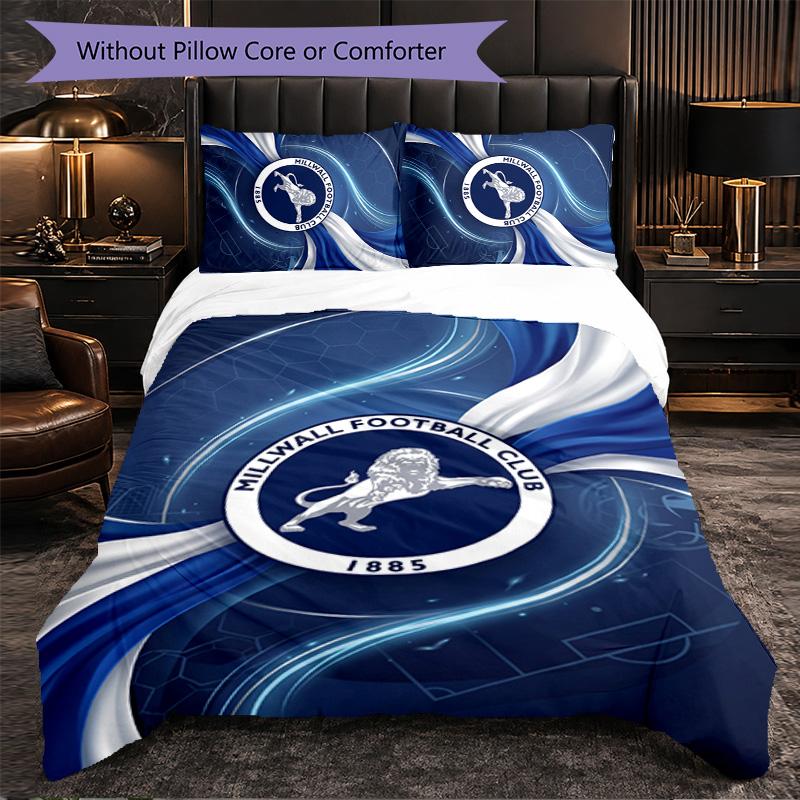 Millwall Calcio Set Biancheria da Letto 3 Pezzi Morbido Copripiumino con Federe Set Decorazione Camera da Letto per la Casa