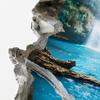 Peel and Stick Wall Decal Waterfall Scene Wall Mural Removable Wall Sticker for Living Room Bedroom Sofa Background Wall Decoration