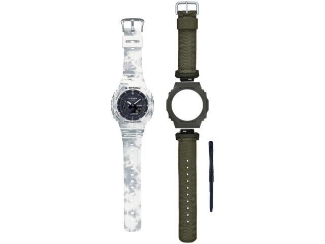 

Мужские часы CASIO G-SHOCK GAE-2100GC-7AJR GRUNGE SNOW CAMOUFLAGE с деталями НОВИНКА
