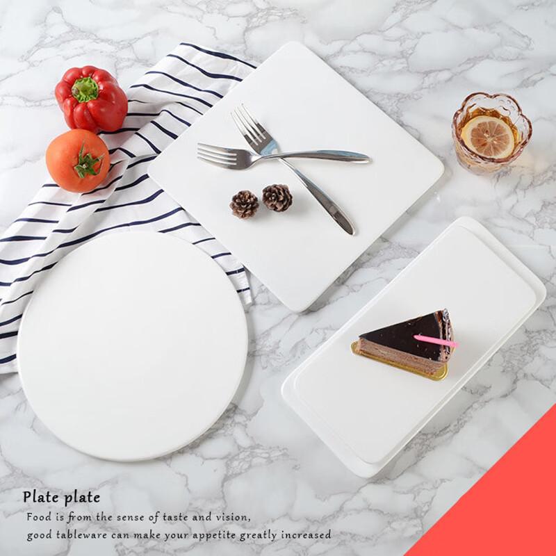 

White Rectangular Ceramic Serving Plate