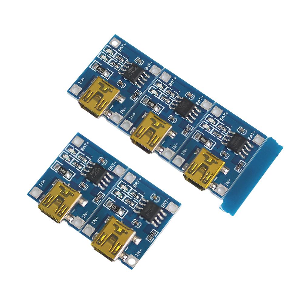 5/10pcs 5V 1A 18650 Lithium Battery Charging Board PLR TP4056 Lithium Charge Module Mini / Micro USB / Type C With Protect