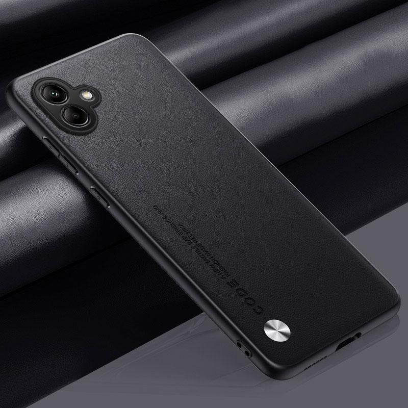 Luxury PU Leather Phone Case For Samsung Galaxy A06 A07 A16 A17 Plain Skin Shockproof Soft Back Cover For Samsung Galaxy A56